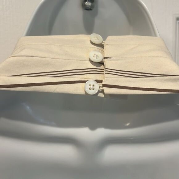 Banana Republic Cream/ Brown Striped Halter Backless Top Size‎ M Nwt - Picture 8 of 14